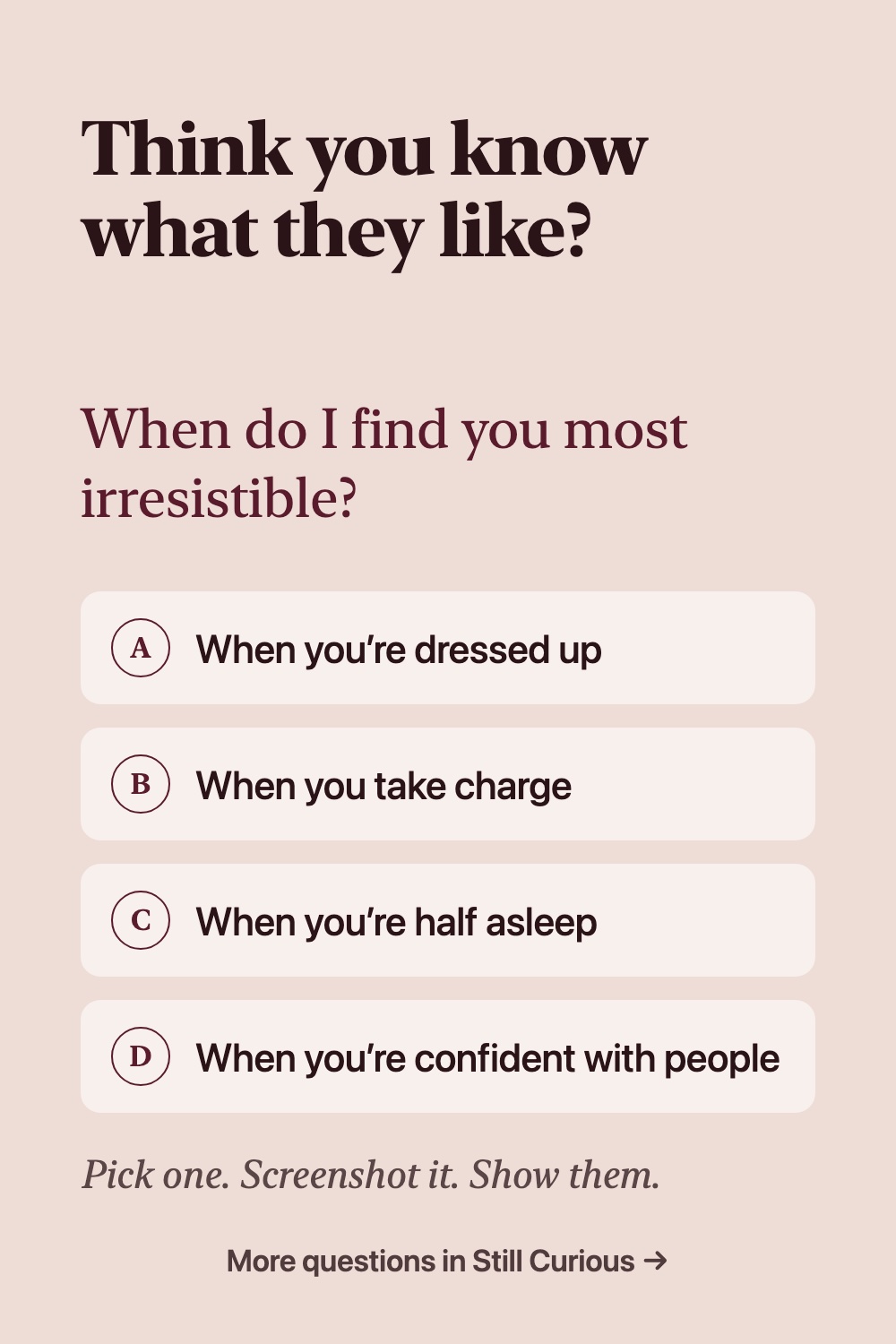 Flirty Couples Quiz Question